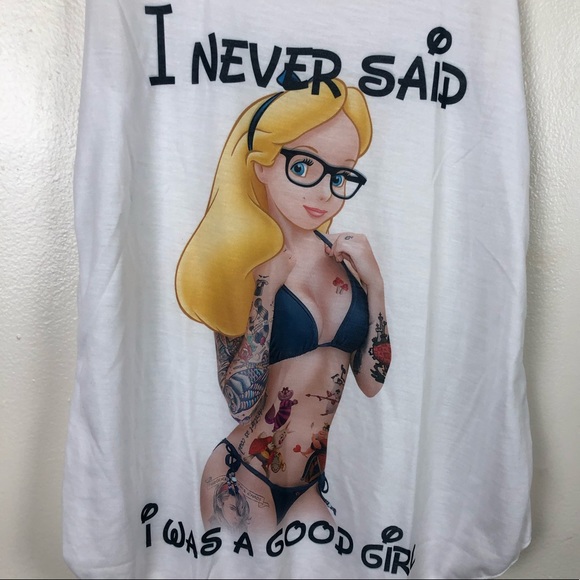 ✨Alice In Wonderland Pinup Girl Tank Top✨ - Picture 2 of 4